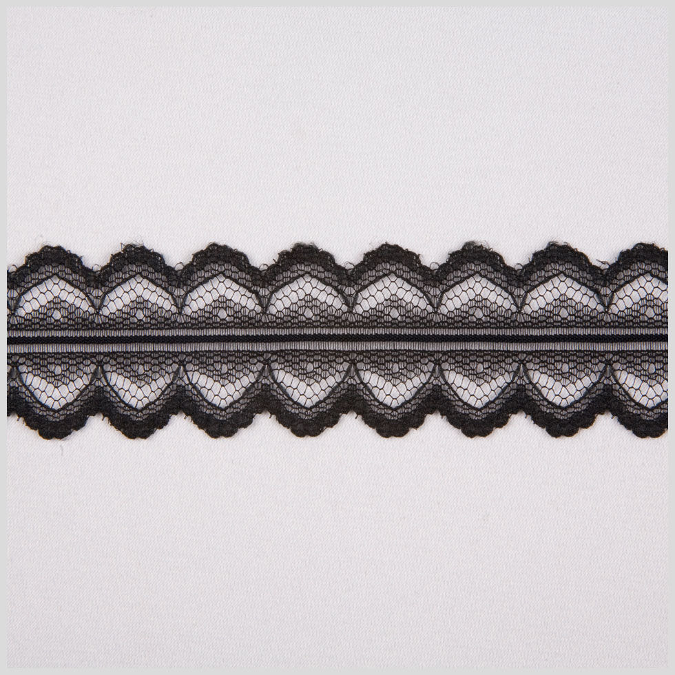 1.25" Black Raschel Lace 1.25" Black Raschel Lace
