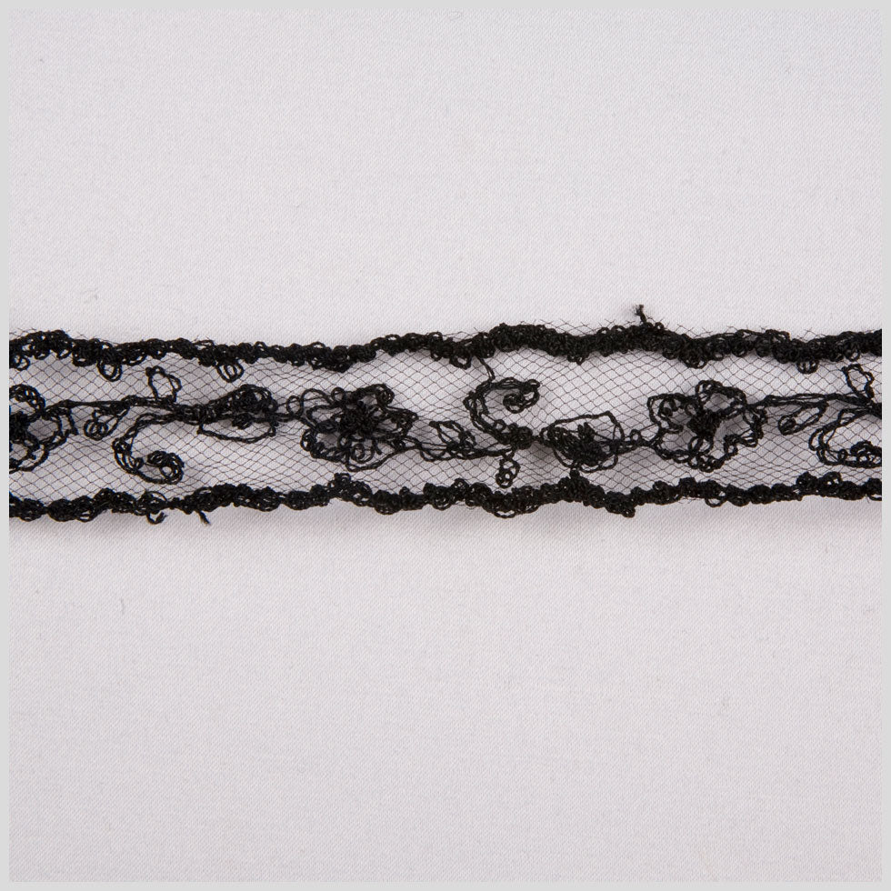 7/8" Black Sheer Lace 7/8" Black Sheer Lace