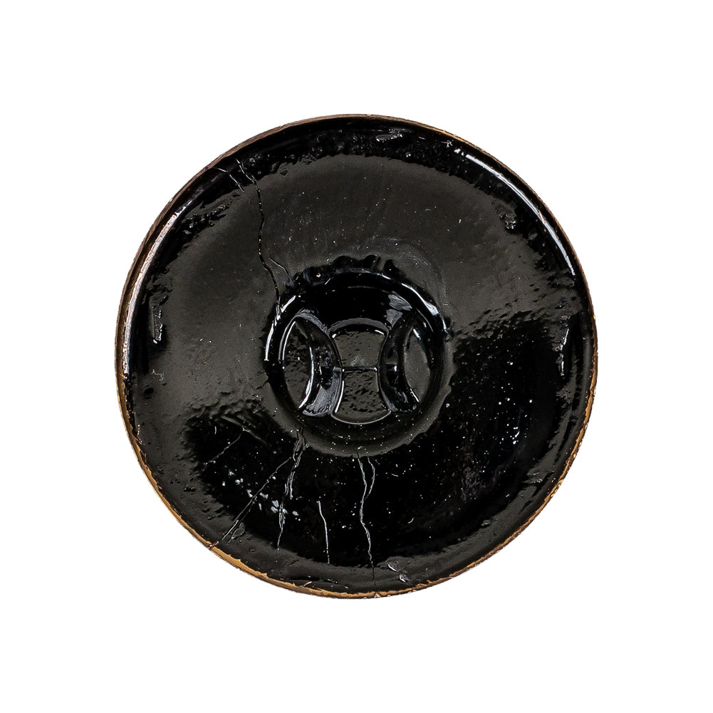 Black/Gold Glass Button - 42L/27mm Detail Black/Gold Glass Button - 42L/27mm Detail