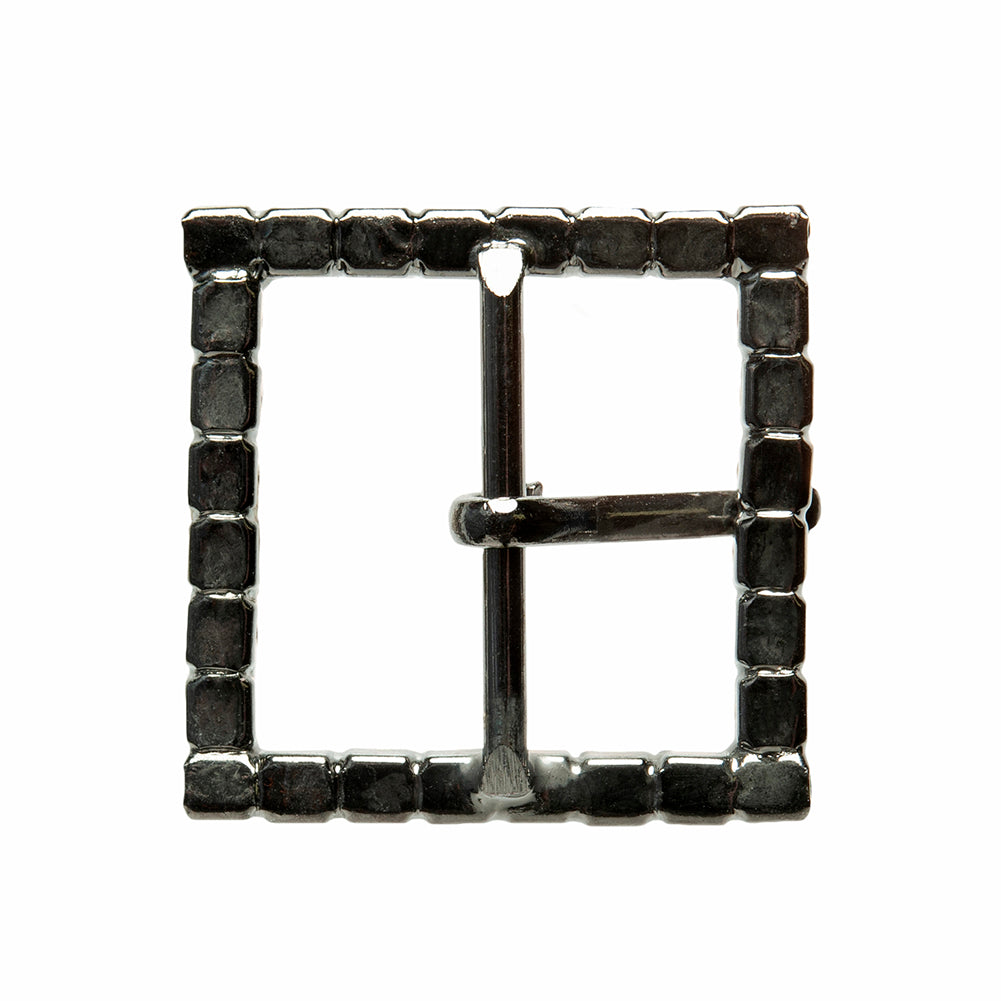 Swarovski Black Diamond and Gunmetal Square Rhinestone Buckle - 1.375" Detail Swarovski Black Diamond and Gunmetal Square Rhinestone Buckle - 1.375" Detail