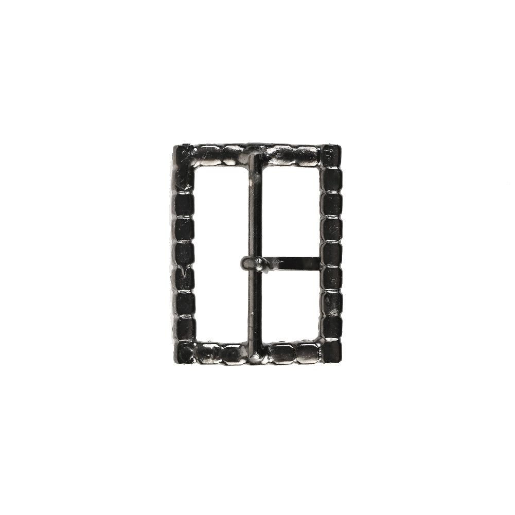 Swarovski Gunmetal Rectangular Rhinestone Buckle - 1.125" x 1.5" Detail Swarovski Gunmetal Rectangular Rhinestone Buckle - 1.125" x 1.5" Detail