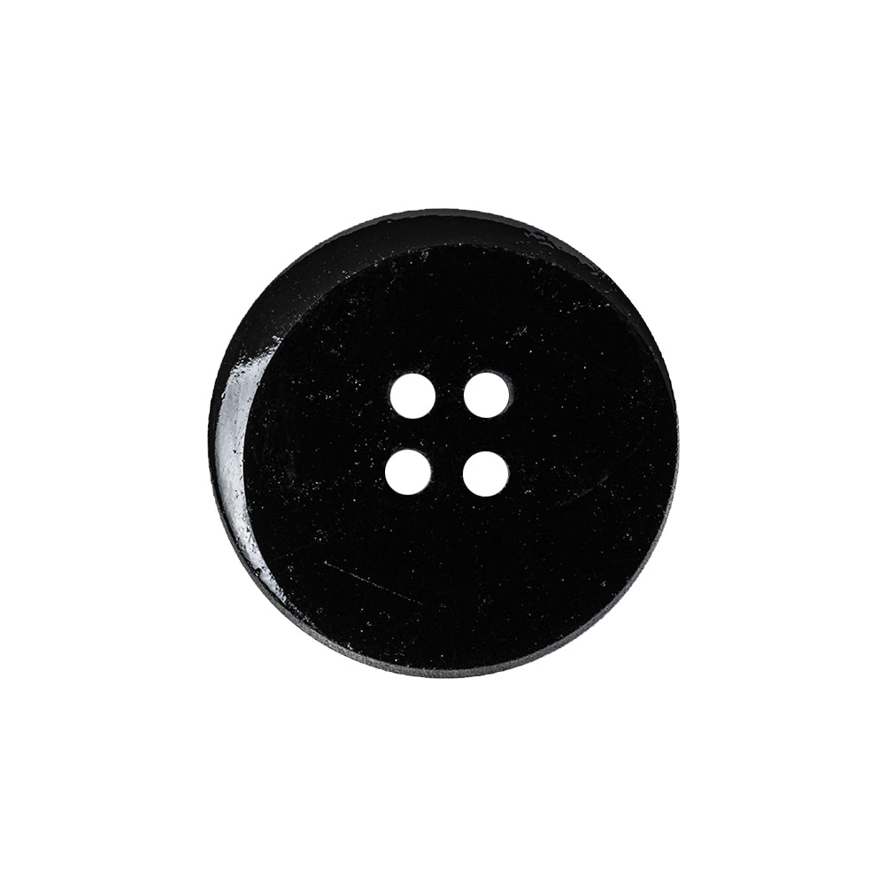 Black and Gold Edged 4-Hole Glass Button - 36L/23mm Detail Black and Gold Edged 4-Hole Glass Button - 36L/23mm Detail