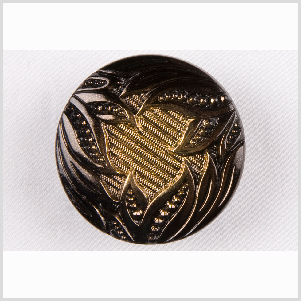 Gold Shaded Glass Button - 58L/37mm Gold Shaded Glass Button - 58L/37mm