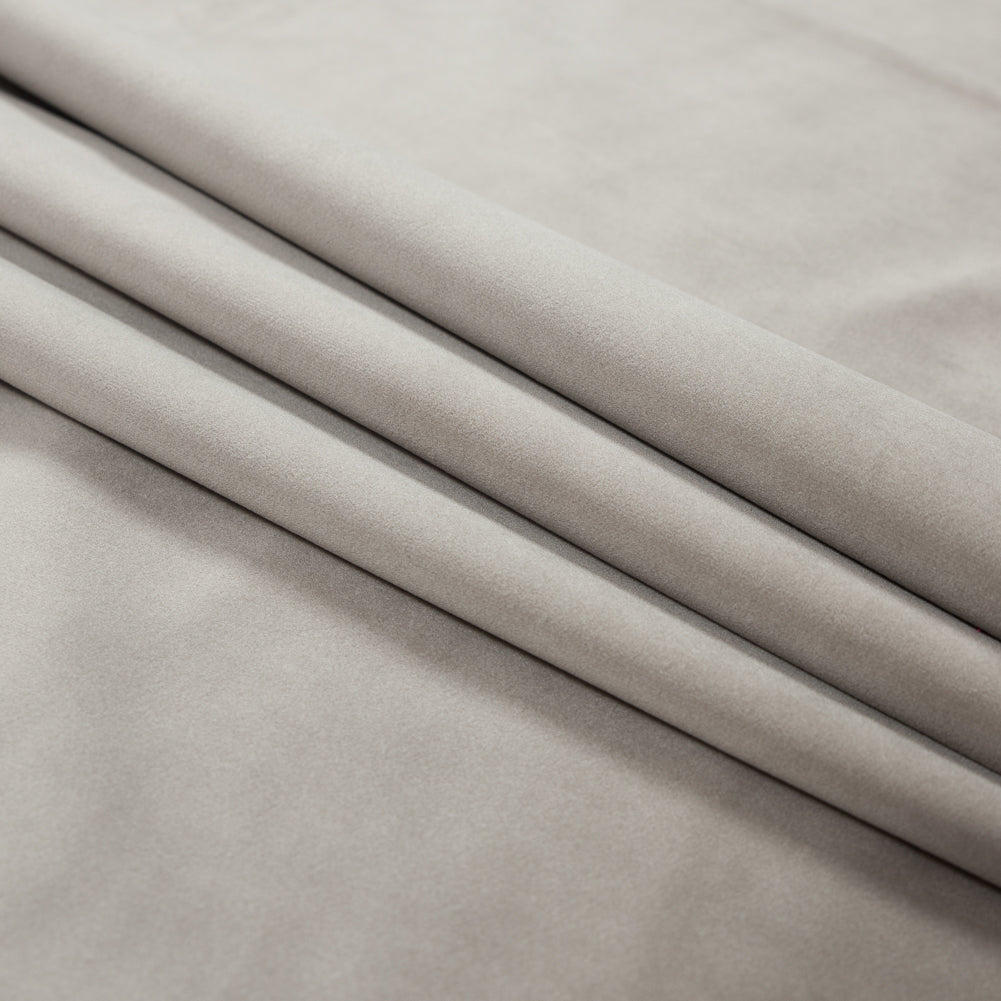 Ultra Soft Polyester Velvet - Fog - British Imported Folded Ultra Soft Polyester Velvet - Fog - British Imported Folded