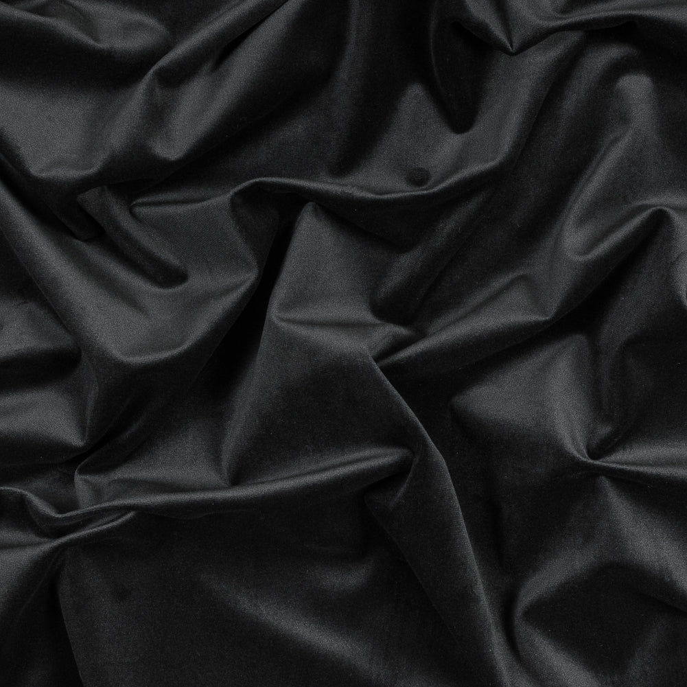 Ultra Soft Polyester Velvet - Noir - British Imported Ultra Soft Polyester Velvet - Noir - British Imported