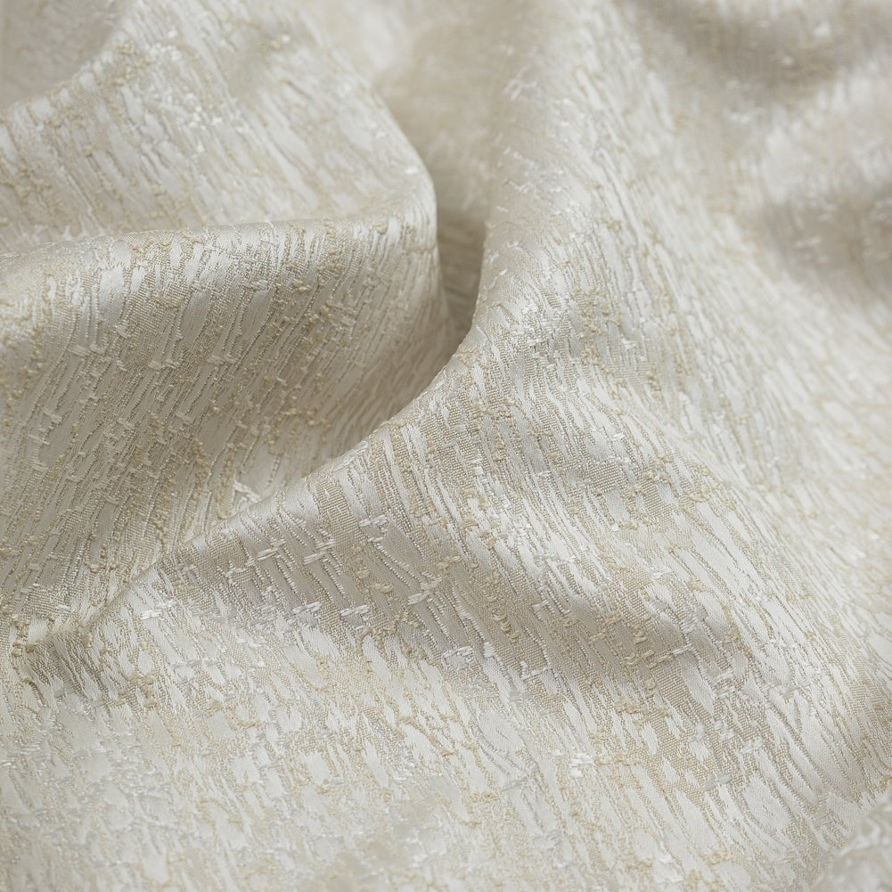 Satin-Face Jacquard - Champagne Crackle - British Imported Detail Satin-Face Jacquard - Champagne Crackle - British Imported Detail