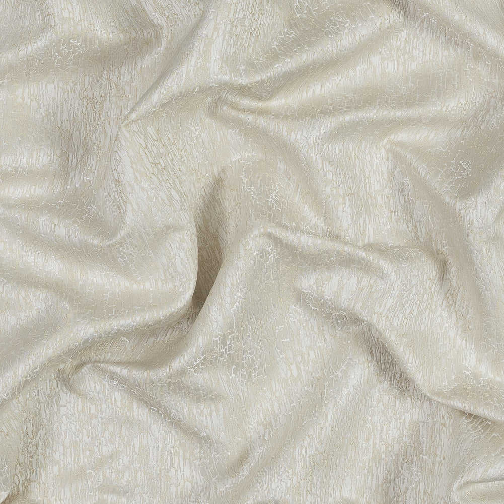 Satin-Face Jacquard - Champagne Crackle - British Imported Satin-Face Jacquard - Champagne Crackle - British Imported