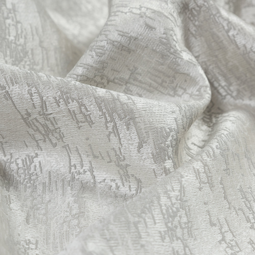 Satin-Face Jacquard - Dove Crackle - British Imported Detail Satin-Face Jacquard - Dove Crackle - British Imported Detail