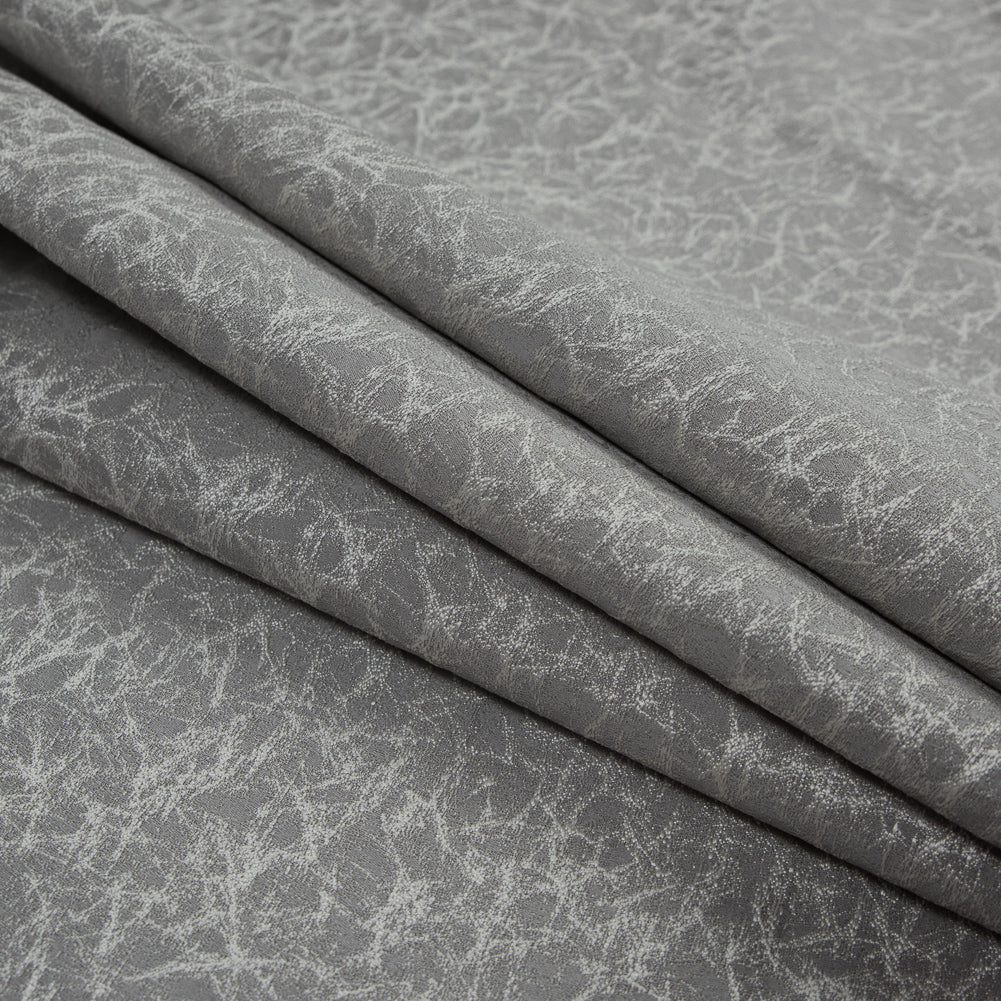 Satin-Faced Jacquard - Dove Cracked - British Imported Folded Satin-Faced Jacquard - Dove Cracked - British Imported Folded