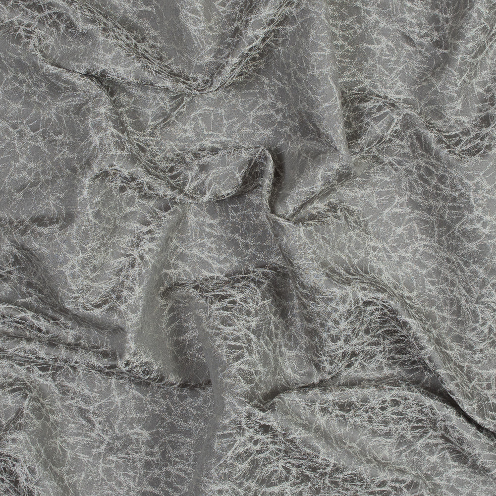 Satin-Faced Jacquard - Dove Cracked - British Imported Satin-Faced Jacquard - Dove Cracked - British Imported