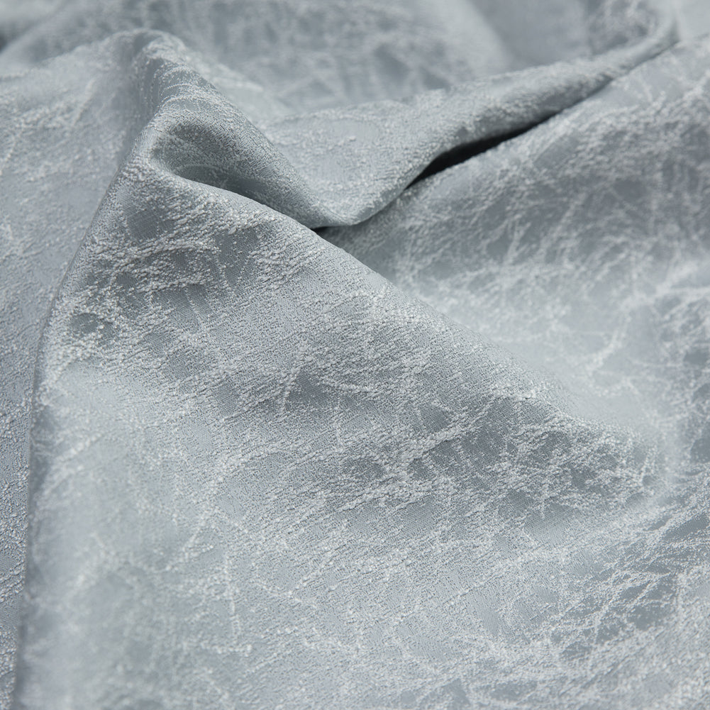 Satin-Faced Jacquard - Silver Cracked - British Imported Detail Satin-Faced Jacquard - Silver Cracked - British Imported Detail
