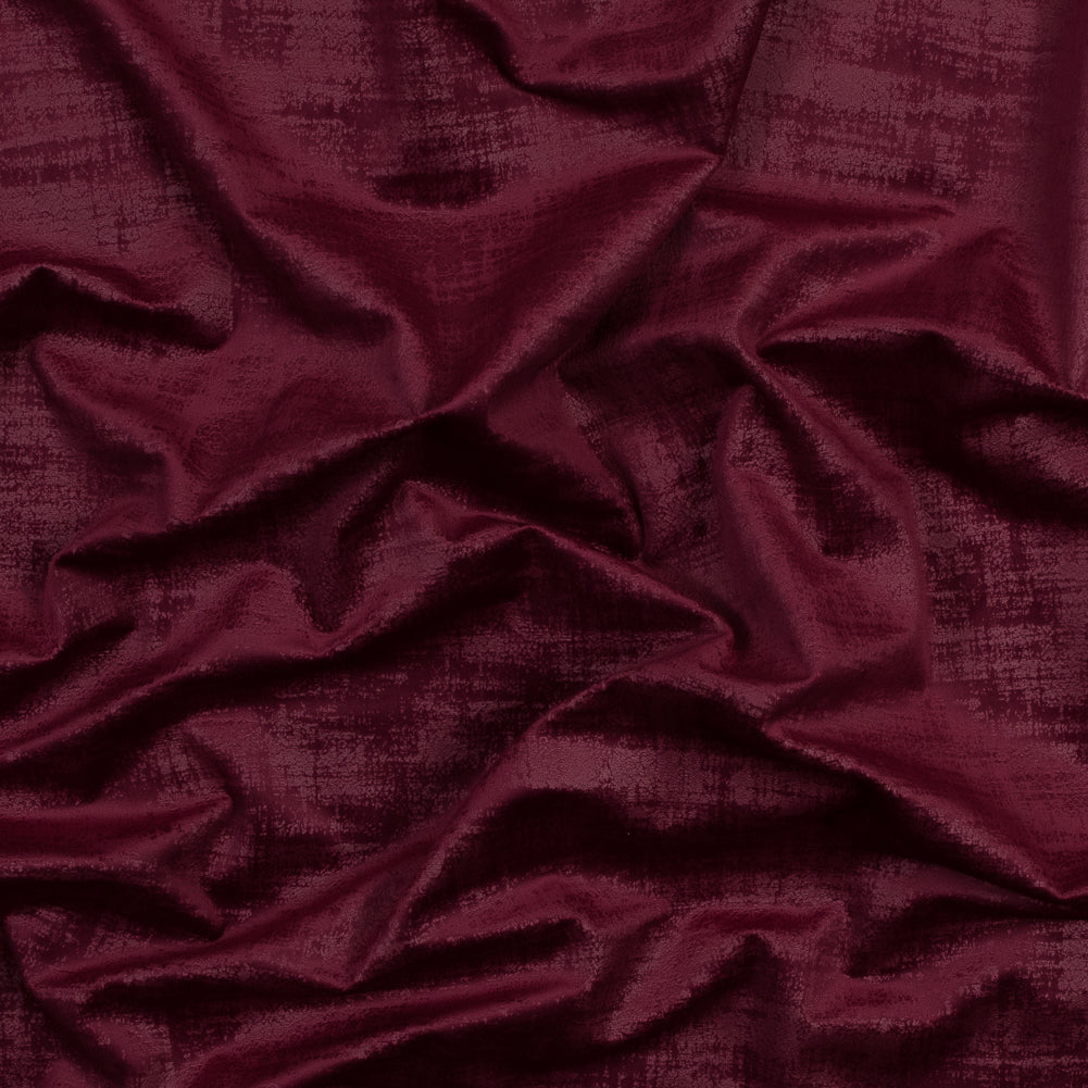 Embossed Textured Velvet - Berry - British Imported Embossed Textured Velvet - Berry - British Imported