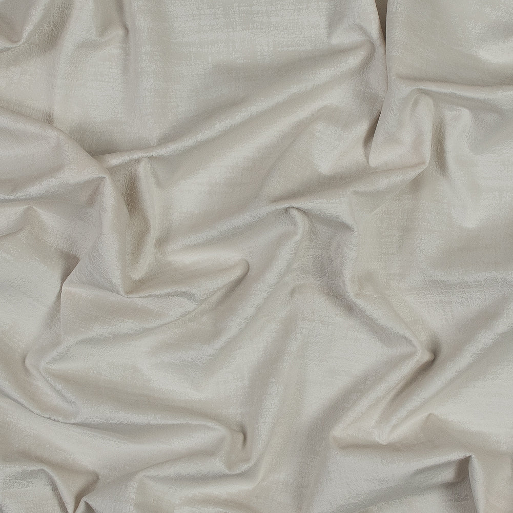 Embossed Textured Velvet - Ivory - British Imported Embossed Textured Velvet - Ivory - British Imported