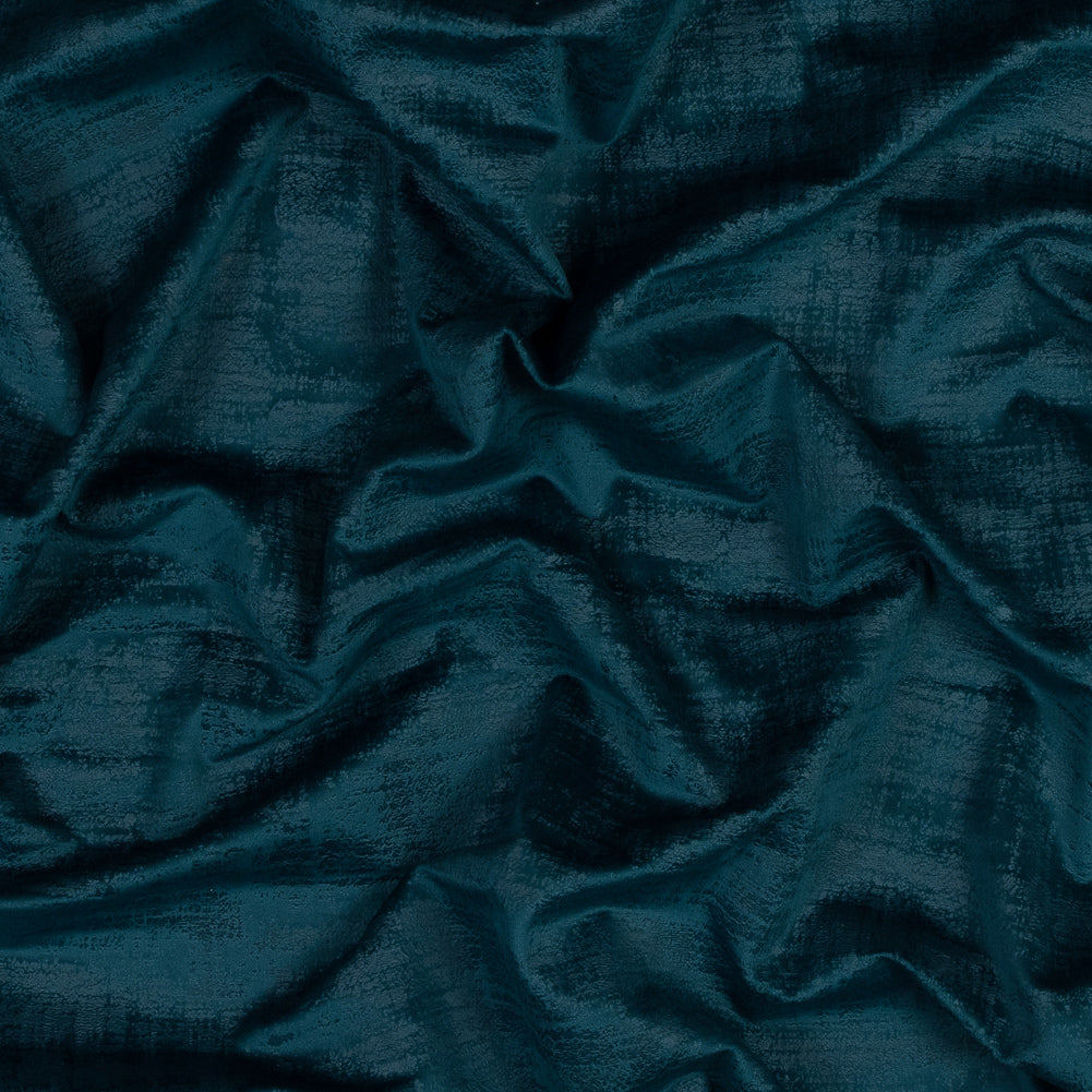 Embossed Textured Velvet - Peacock - British Imported Embossed Textured Velvet - Peacock - British Imported
