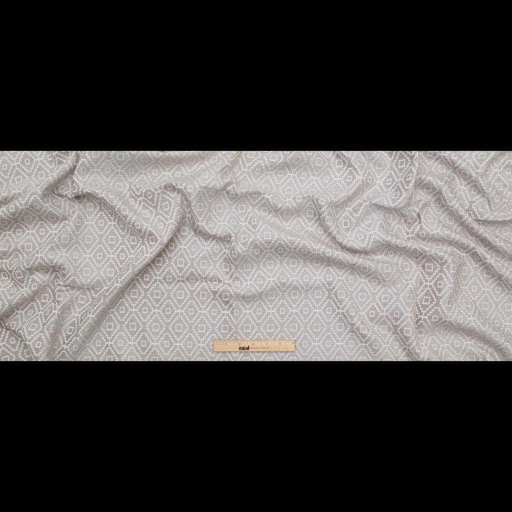 Chenille Jacquard - Dove Diamond Geometric - British Imported - Full Chenille Jacquard - Dove Diamond Geometric - British Imported - Full