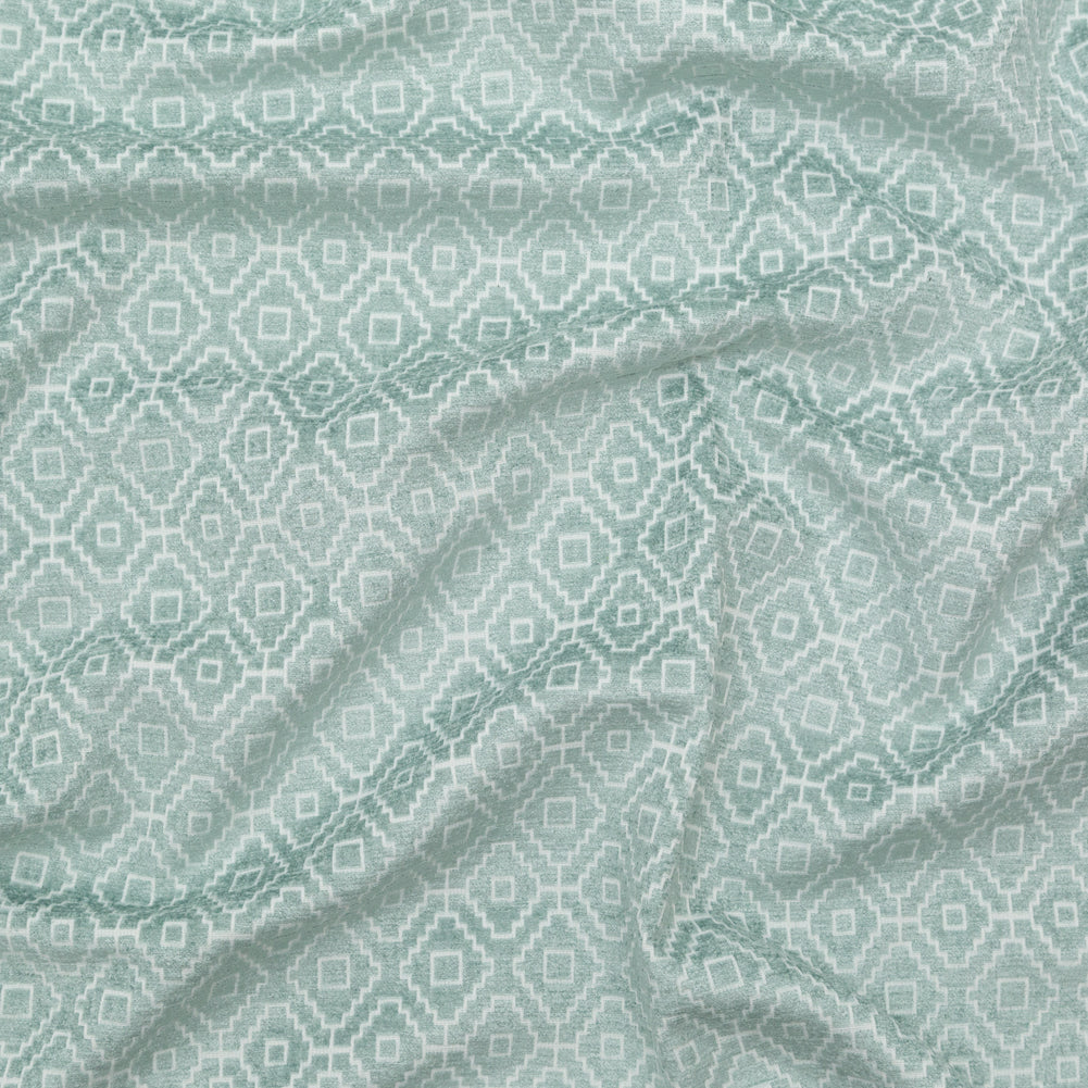 Chenille Jacquard - Spa Diamond Geometric - British Imported Chenille Jacquard - Spa Diamond Geometric - British Imported