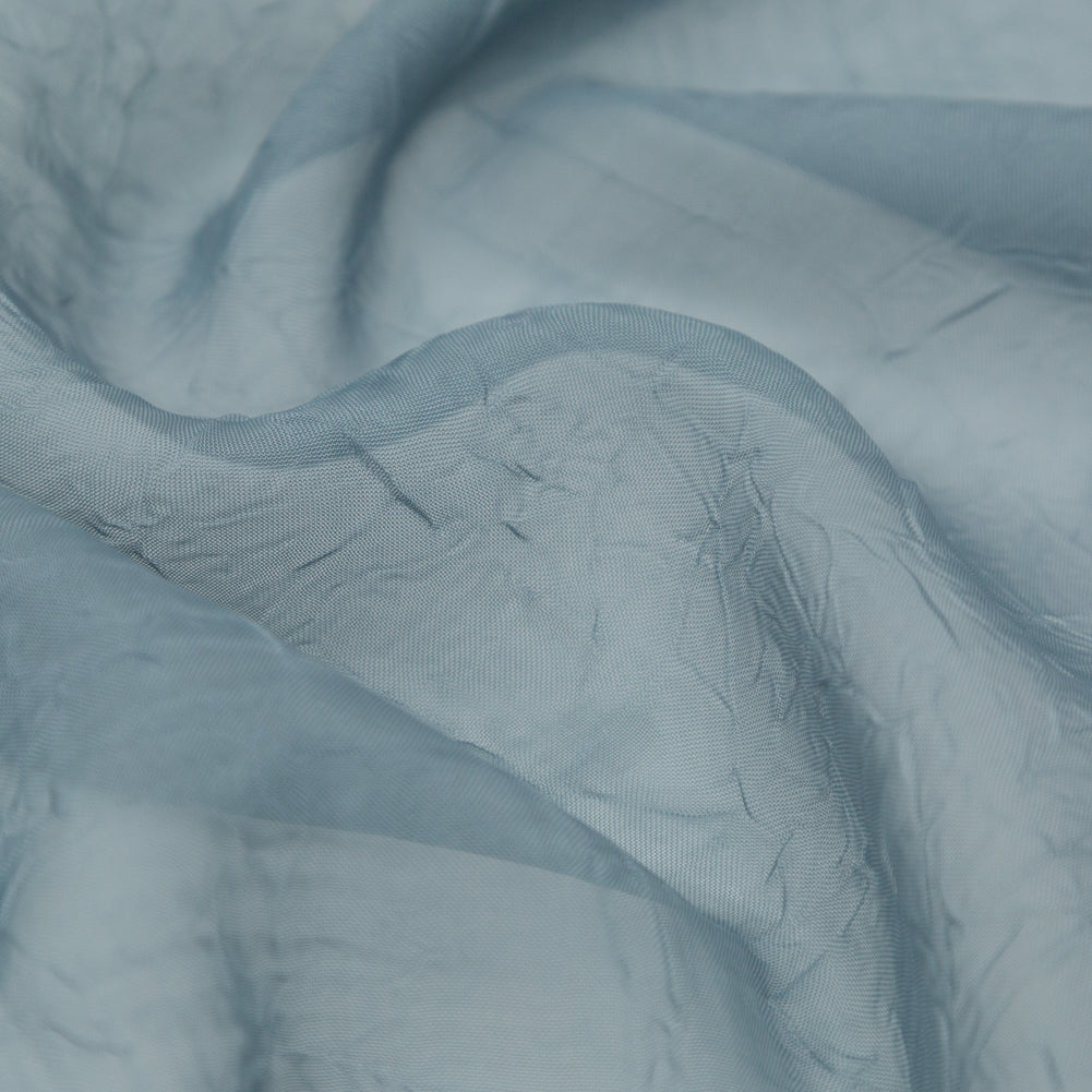 Wrinkled Drapery Sheer Fabric - River - British Imported Detail Wrinkled Drapery Sheer Fabric - River - British Imported Detail
