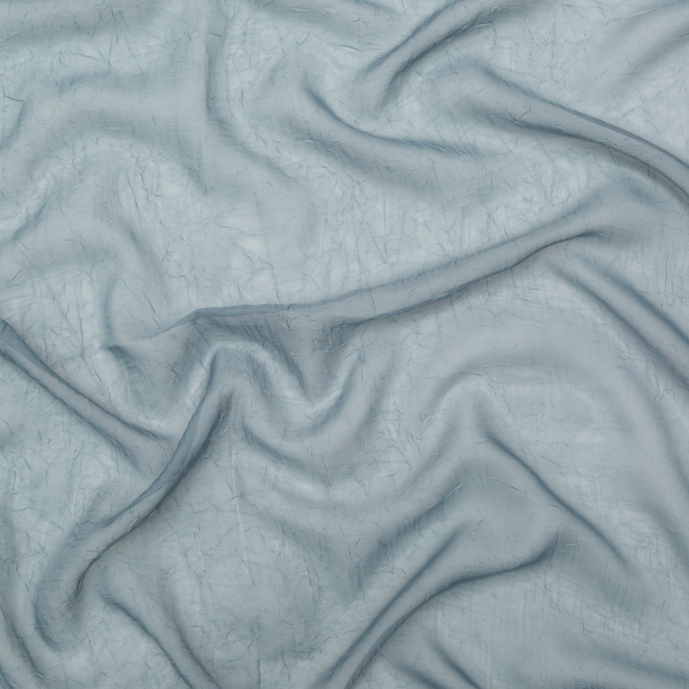 Wrinkled Drapery Sheer Fabric - River - British Imported Wrinkled Drapery Sheer Fabric - River - British Imported