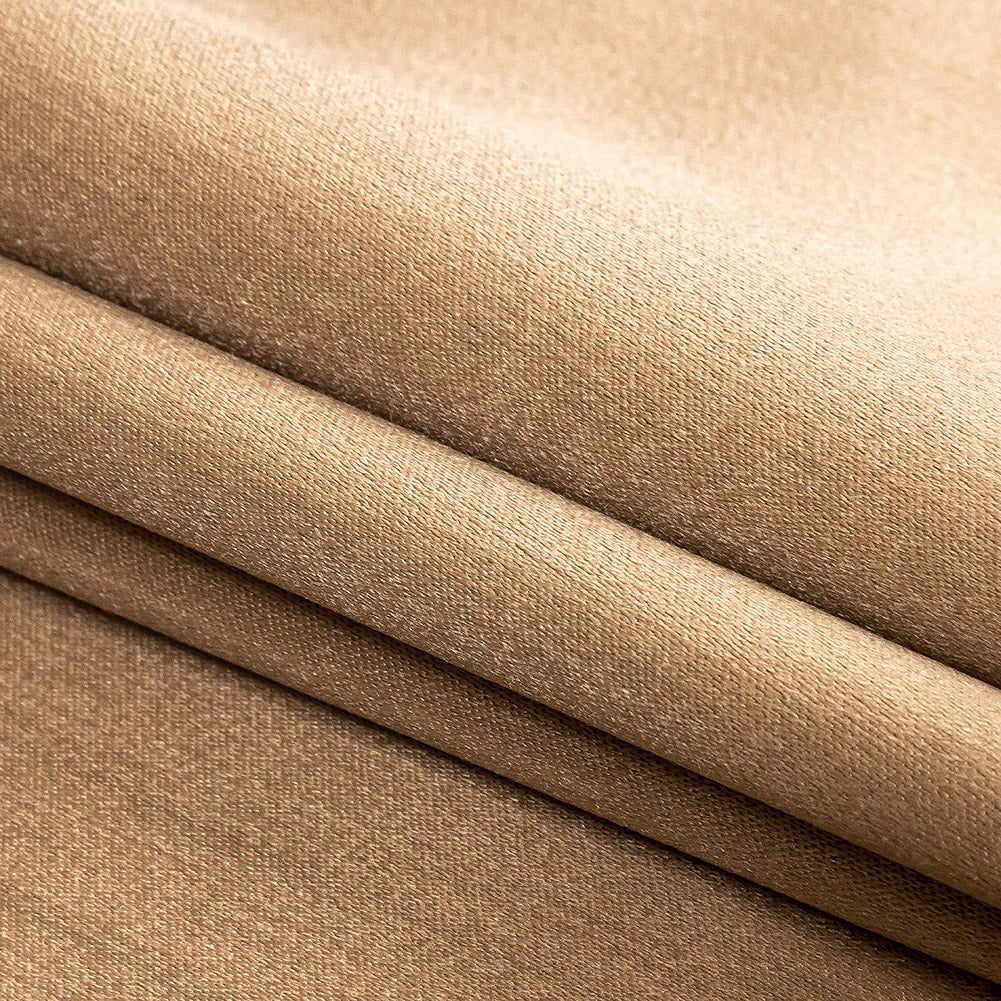 Home Decor Polyester Satin - Caramel - British Imported Folded Home Decor Polyester Satin - Caramel - British Imported Folded