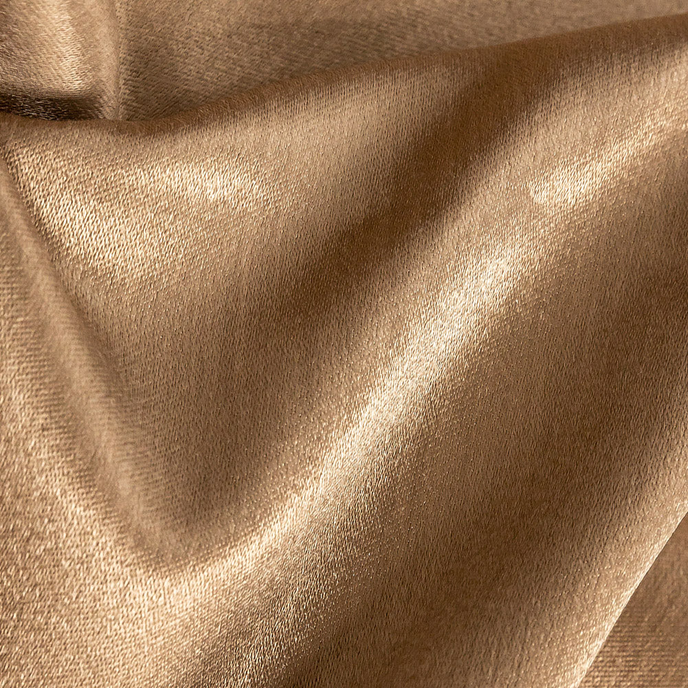 Home Decor Polyester Satin - Caramel - British Imported Detail Home Decor Polyester Satin - Caramel - British Imported Detail