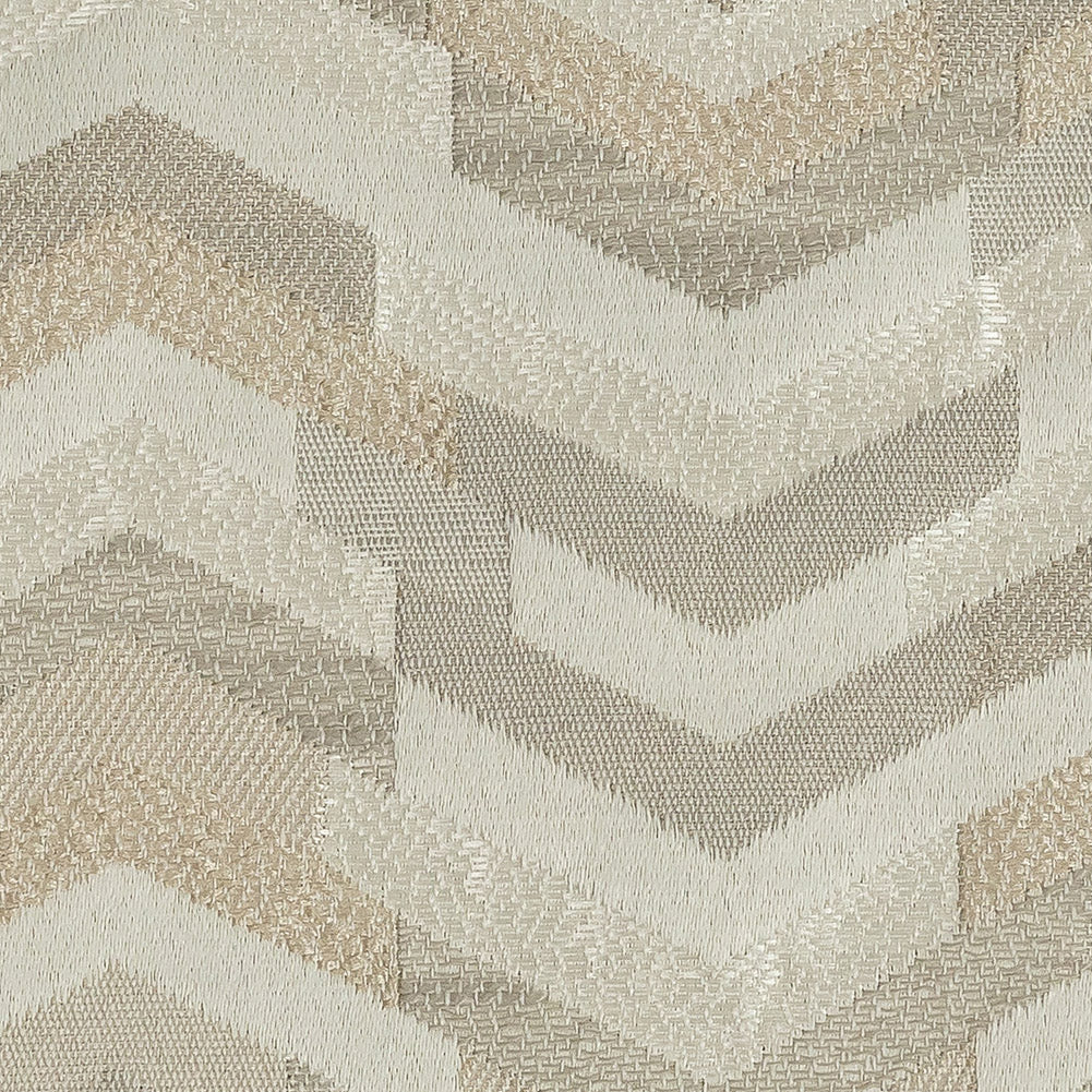 Polyester Jacquard - Linen Tactile Zig Zags - British Imported Detail Polyester Jacquard - Linen Tactile Zig Zags - British Imported Detail
