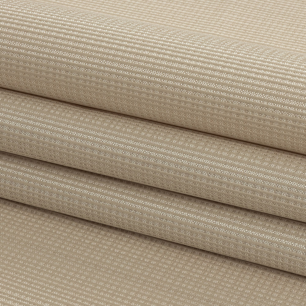 Gridded Polyester Woven - Champagne - British Imported Folded Gridded Polyester Woven - Champagne - British Imported Folded
