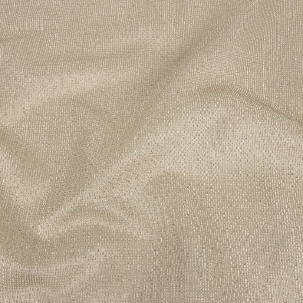 Gridded Polyester Woven - Champagne - British Imported Gridded Polyester Woven - Champagne - British Imported