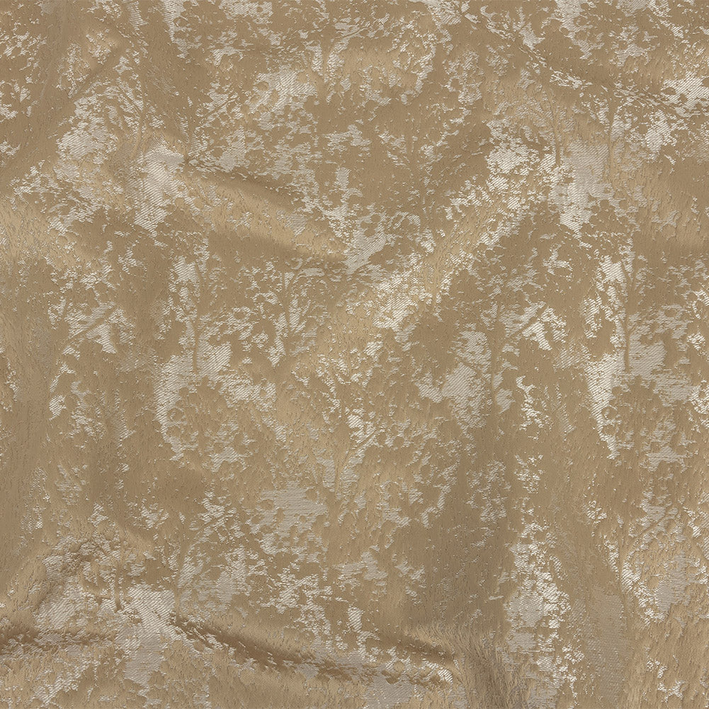 Polyester Jacquard - Gold Abstract Trees - British Imported Polyester Jacquard - Gold Abstract Trees - British Imported