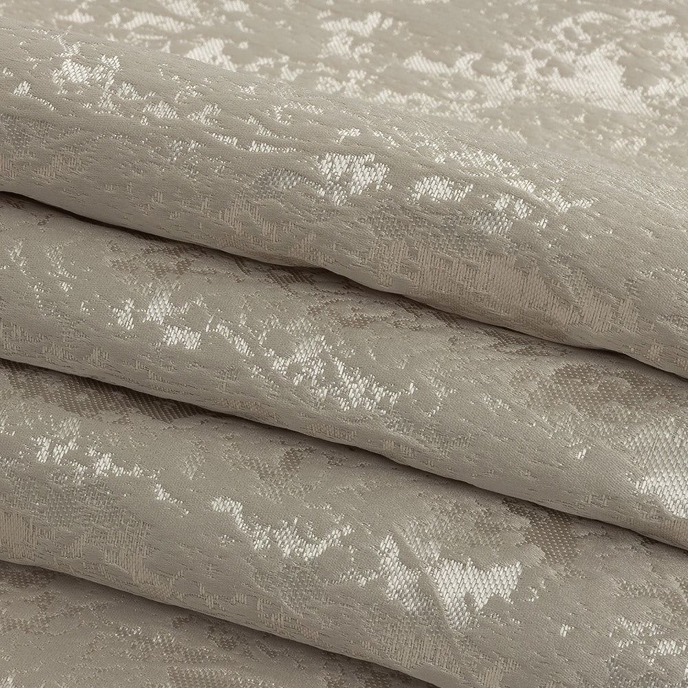 Polyester Jacquard - Taupe Abstract Trees - British Imported Folded Polyester Jacquard - Taupe Abstract Trees - British Imported Folded