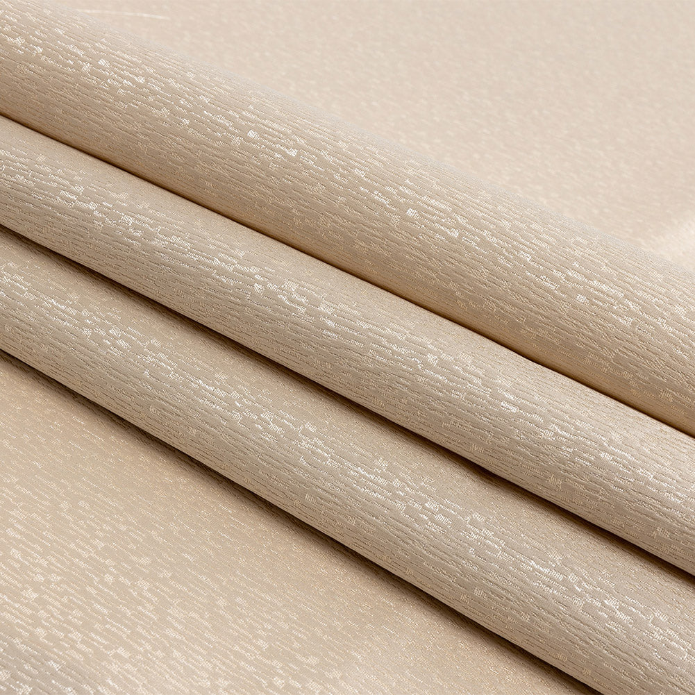 Polyester Jacquard - Champagne Raindrop Streaks - British Imported Folded Polyester Jacquard - Champagne Raindrop Streaks - British Imported Folded