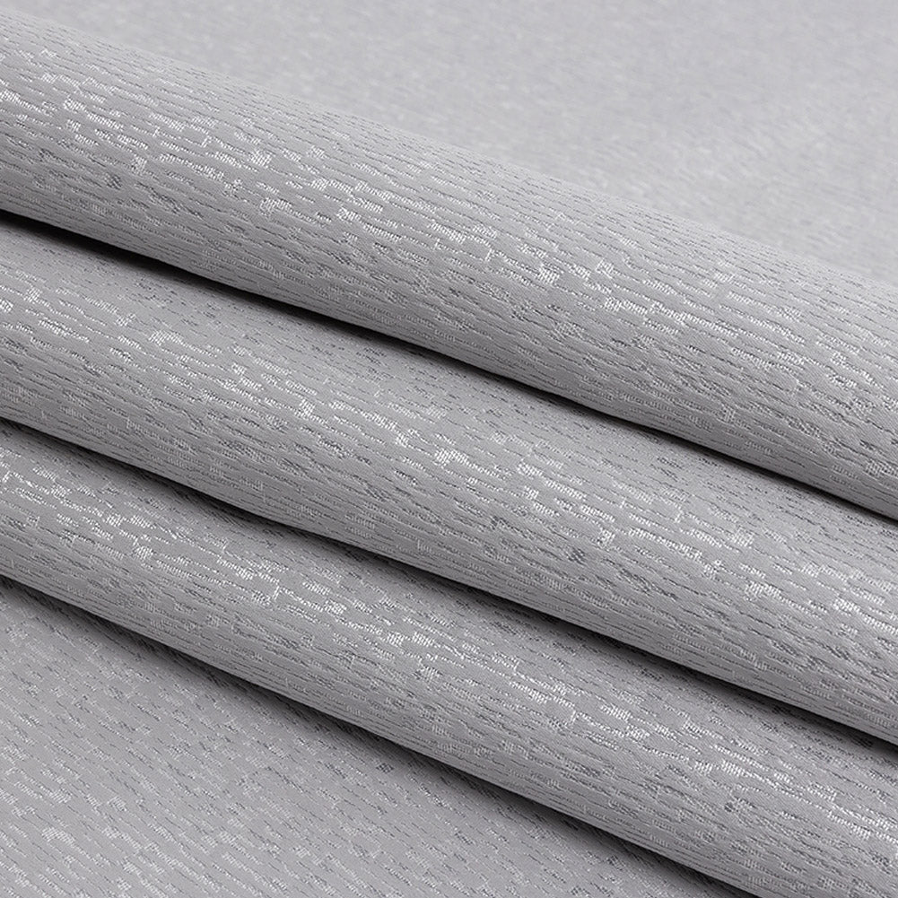 Polyester Jacquard - Platinum Raindrop Streaks - British Imported Folded Polyester Jacquard - Platinum Raindrop Streaks - British Imported Folded