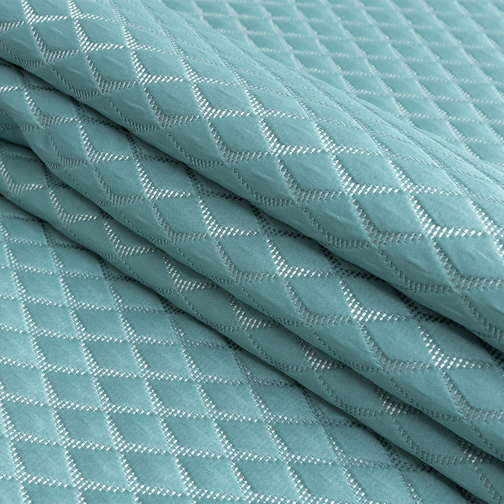 Satin-Faced Jacquard - Spa Shadow Diamonds - British Imported Folded Satin-Faced Jacquard - Spa Shadow Diamonds - British Imported Folded