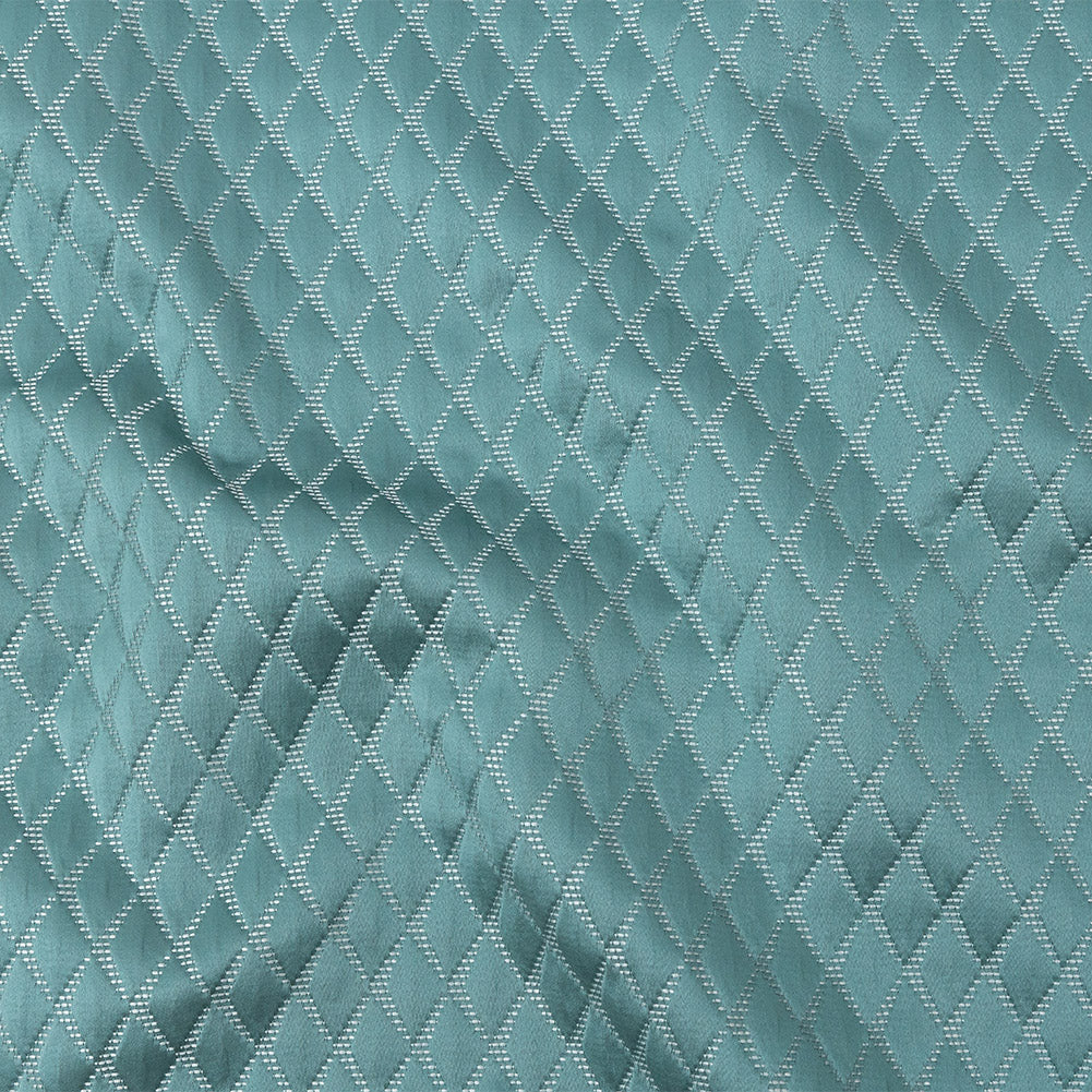 Satin-Faced Jacquard - Spa Shadow Diamonds - British Imported Satin-Faced Jacquard - Spa Shadow Diamonds - British Imported