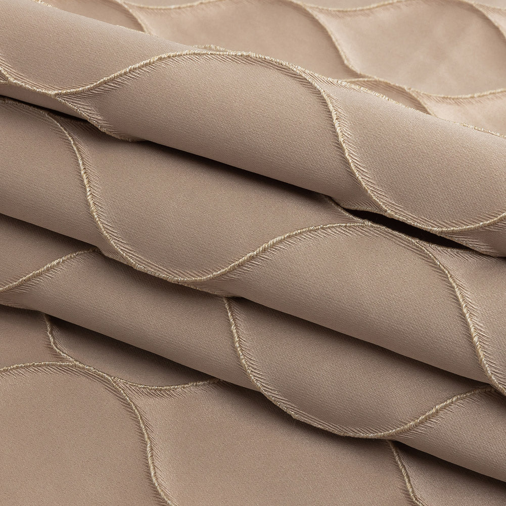 Satin-Faced Drapery Jacquard - Shell Ogees - British Imported Folded Satin-Faced Drapery Jacquard - Shell Ogees - British Imported Folded