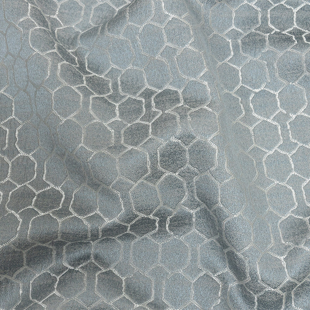 Polyester Jacquard - Ice Honeycombs - British Imported Polyester Jacquard - Ice Honeycombs - British Imported