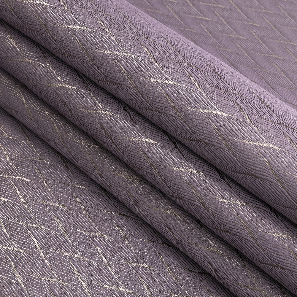 Drapery Jacquard - Amethyst Flowing Leaves - British Imported Folded Drapery Jacquard - Amethyst Flowing Leaves - British Imported Folded