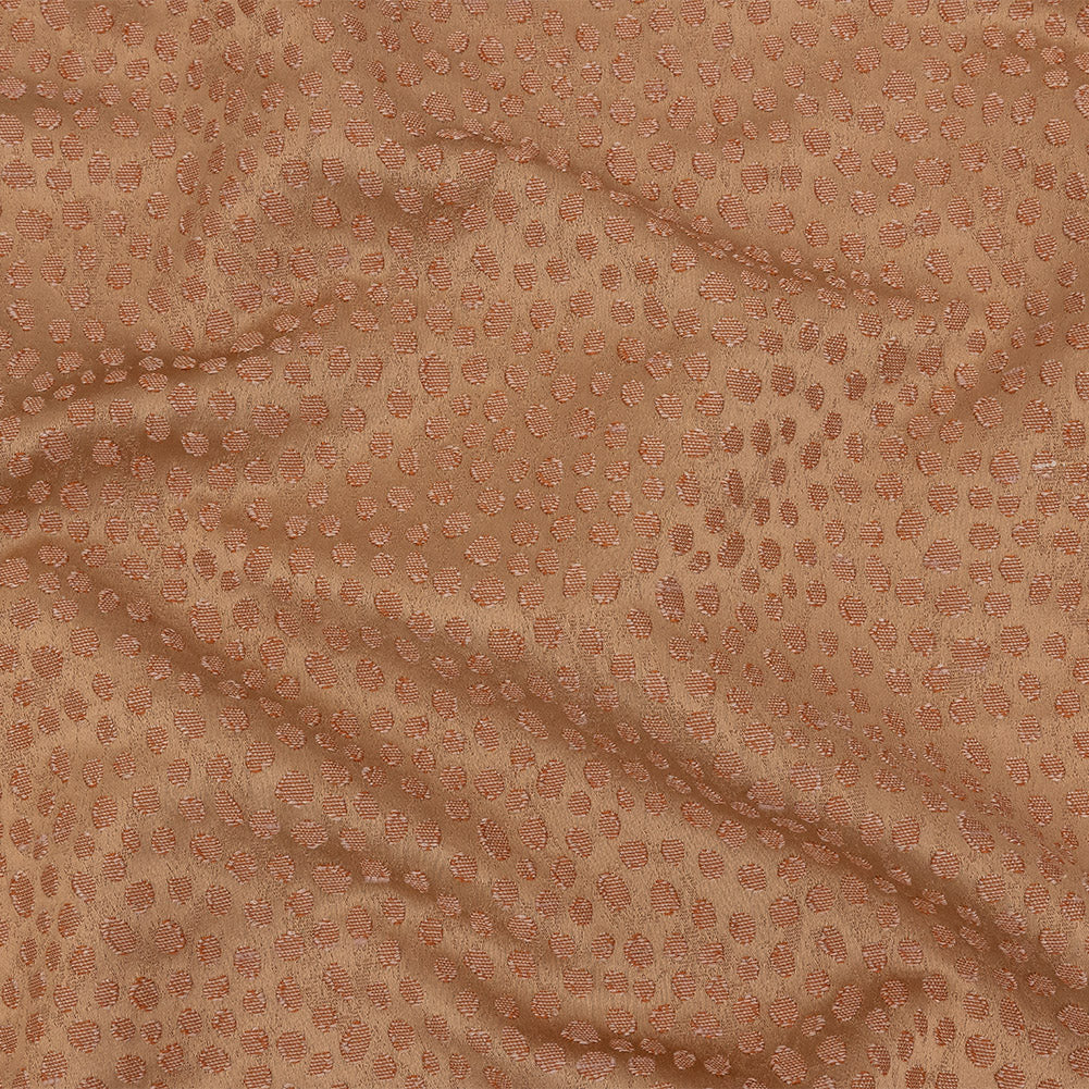 Polyester Jacquard - Ginger Spots - British Imported Polyester Jacquard - Ginger Spots - British Imported