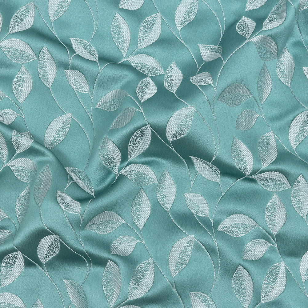 Satin-Faced Jacquard - Spa Foliage - British Imported Satin-Faced Jacquard - Spa Foliage - British Imported
