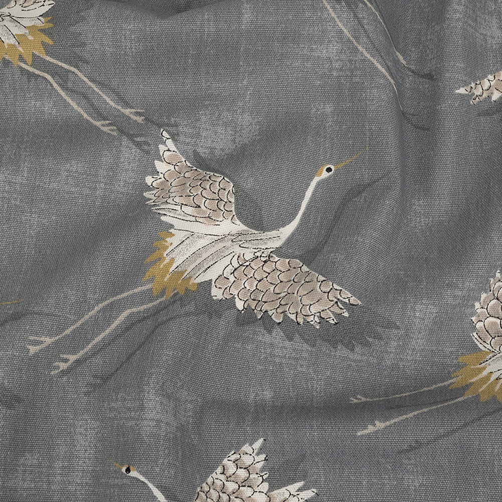 Cotton Canvas Print - Slate Cranes - British Imported Cotton Canvas Print - Slate Cranes - British Imported