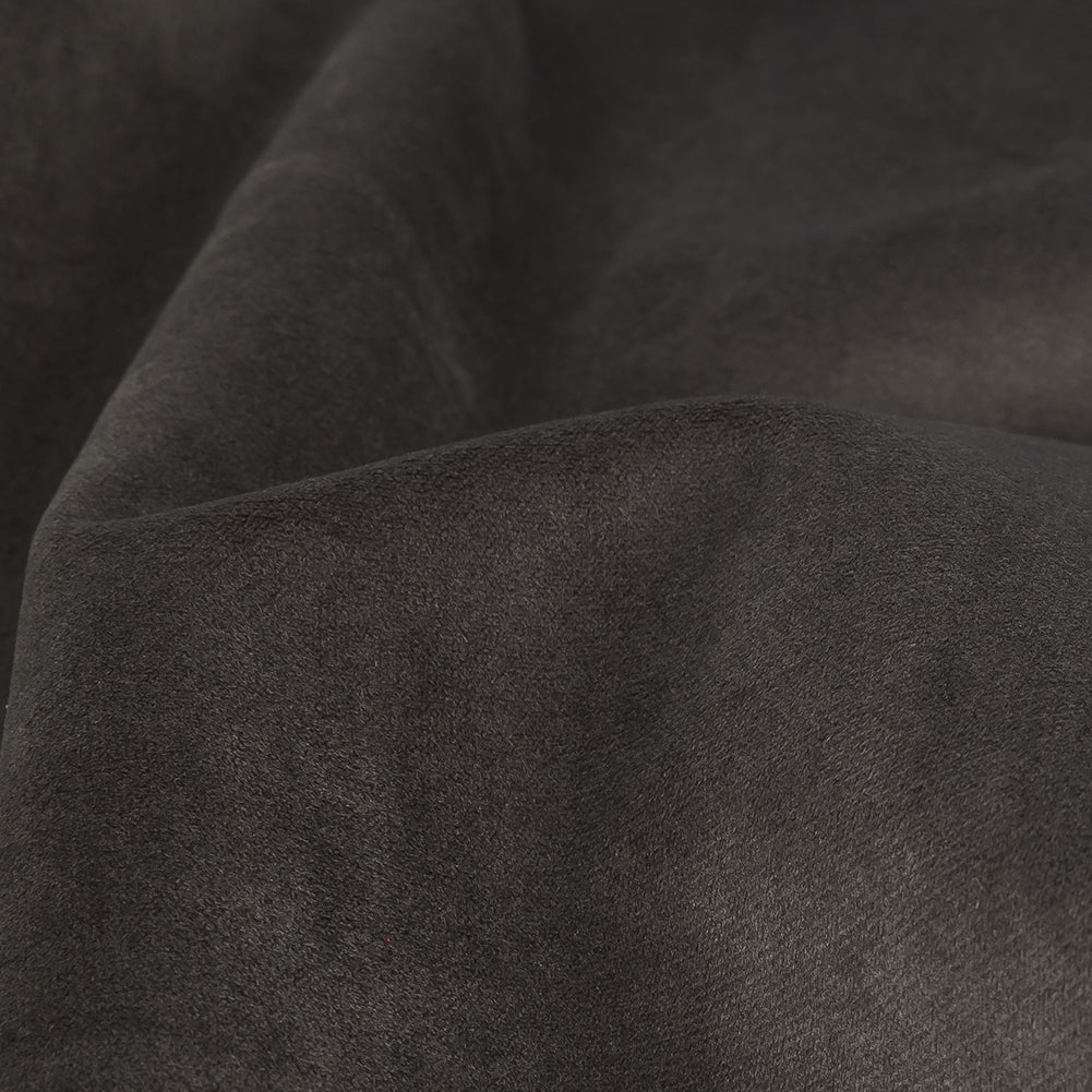 Polyester Drapery Velvet - Slate - British Imported Detail Polyester Drapery Velvet - Slate - British Imported Detail