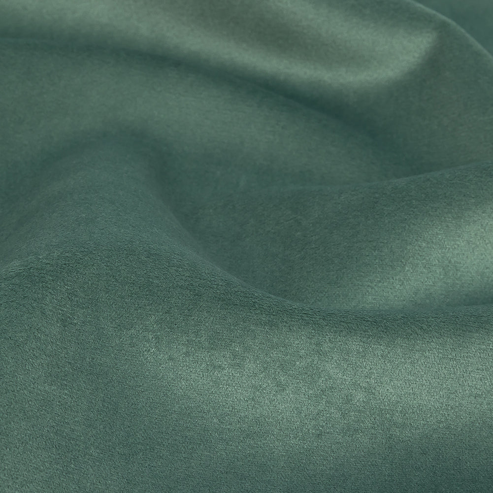 Polyester Drapery Velvet - Teal - British Imported Detail Polyester Drapery Velvet - Teal - British Imported Detail