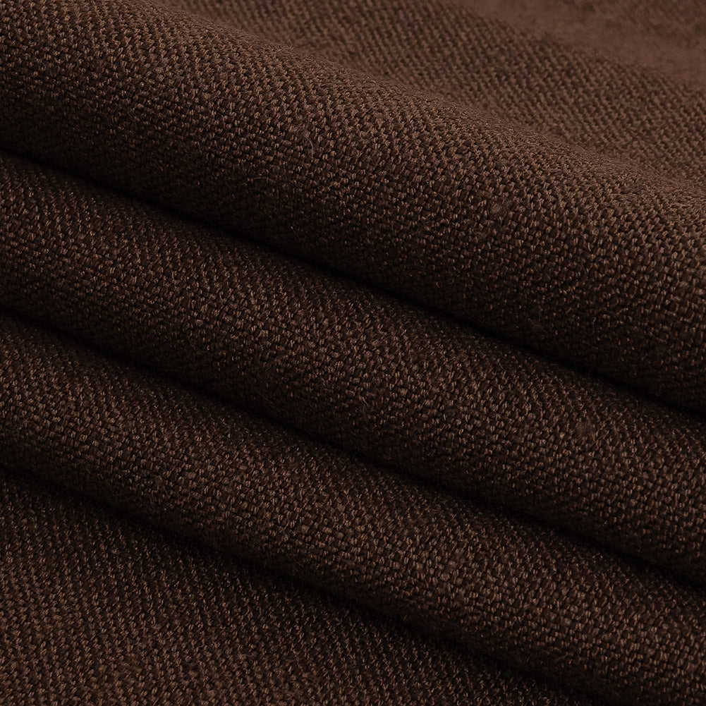 Polyester, Viscose and Linen Woven - Bark - British Imported Folded Polyester, Viscose and Linen Woven - Bark - British Imported Folded