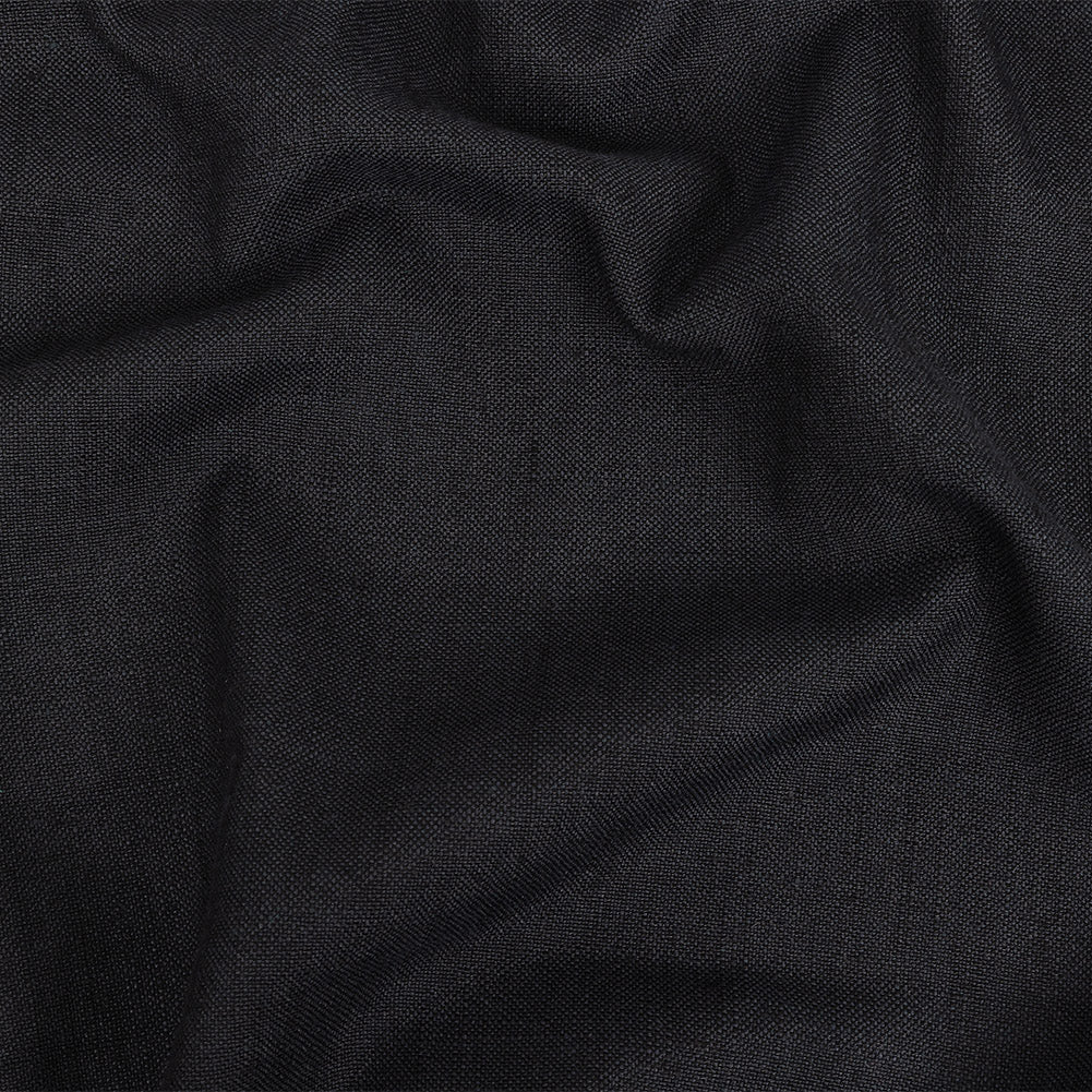 Polyester, Viscose and Linen Woven - Ebony - British Imported Polyester, Viscose and Linen Woven - Ebony - British Imported