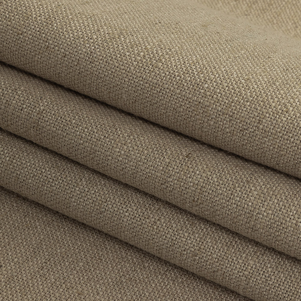 Polyester, Viscose and Linen Woven - Fawn - British Imported Folded Polyester, Viscose and Linen Woven - Fawn - British Imported Folded