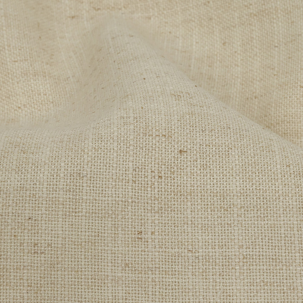 Polyester, Viscose and Linen Woven - Oyster - British Imported Detail Polyester, Viscose and Linen Woven - Oyster - British Imported Detail