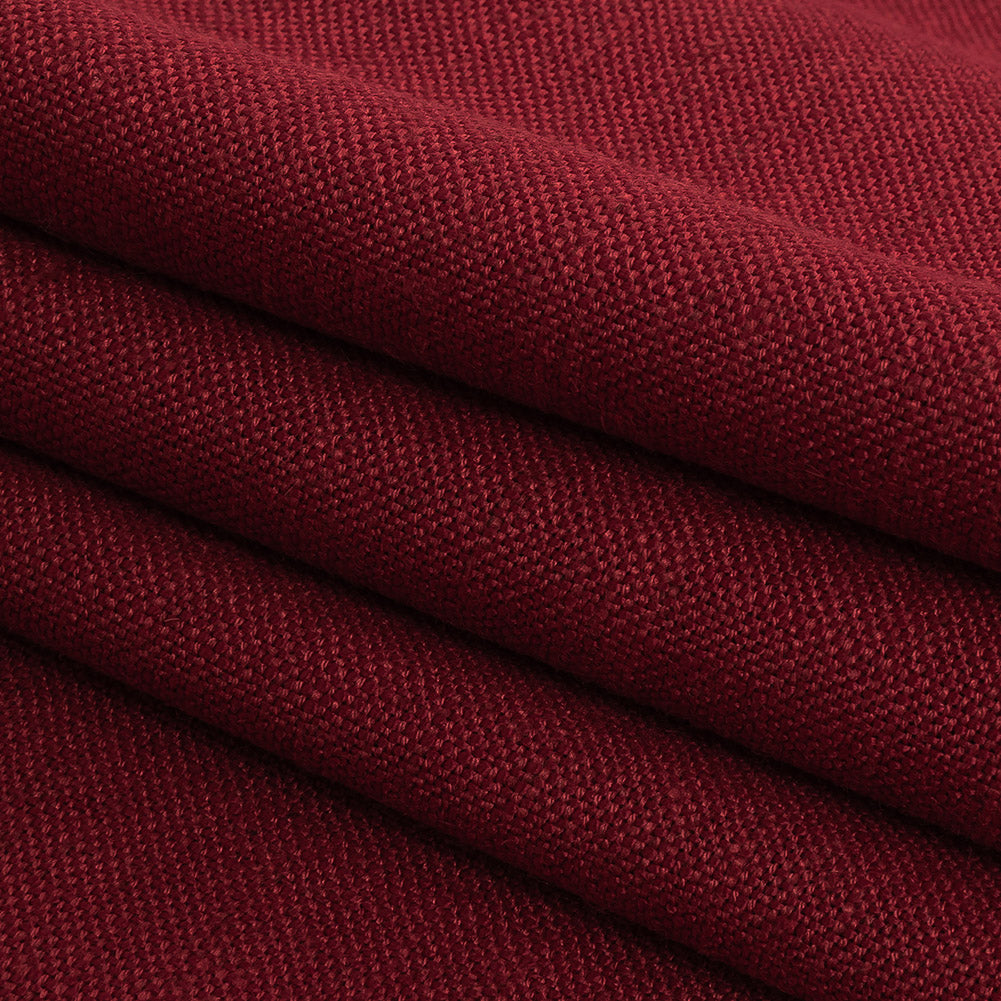 Polyester, Viscose and Linen Woven - Raspberry - British Imported Folded Polyester, Viscose and Linen Woven - Raspberry - British Imported Folded