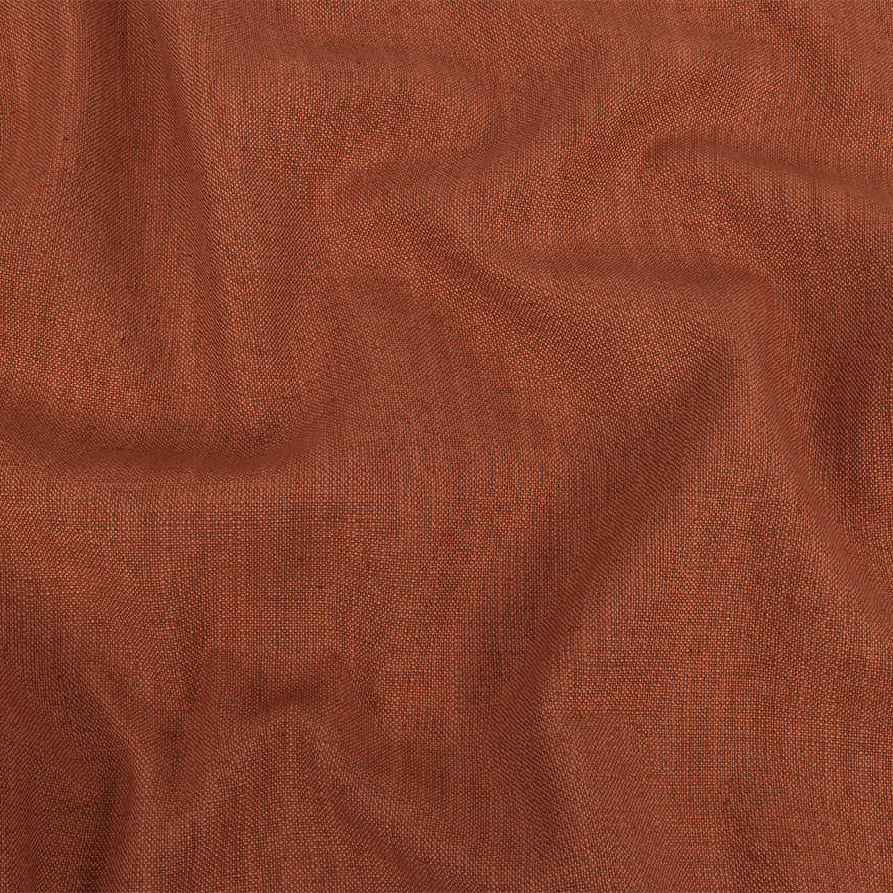 Polyester, Viscose and Linen Woven - Rust - British Imported Polyester, Viscose and Linen Woven - Rust - British Imported