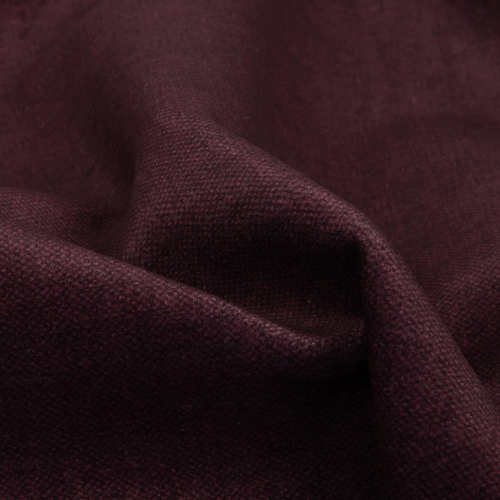 Polyester Microvelvet - Aubergine - British Imported Detail Polyester Microvelvet - Aubergine - British Imported Detail