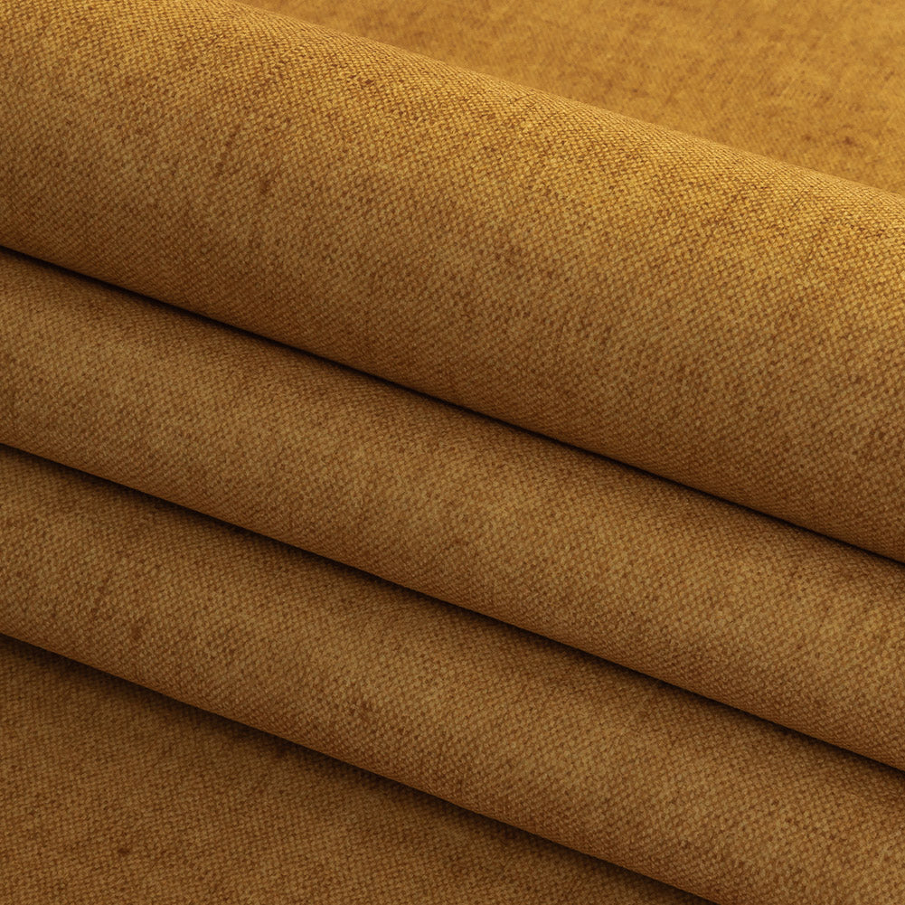 Polyester Microvelvet - Ochre - British Imported Folded Polyester Microvelvet - Ochre - British Imported Folded