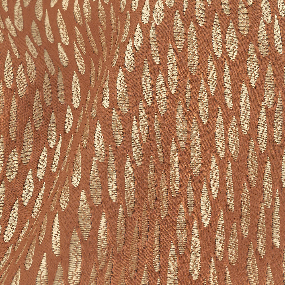 Luminous Drapery Jacquard - Coral Raindrops - British Imported Detail Luminous Drapery Jacquard - Coral Raindrops - British Imported Detail